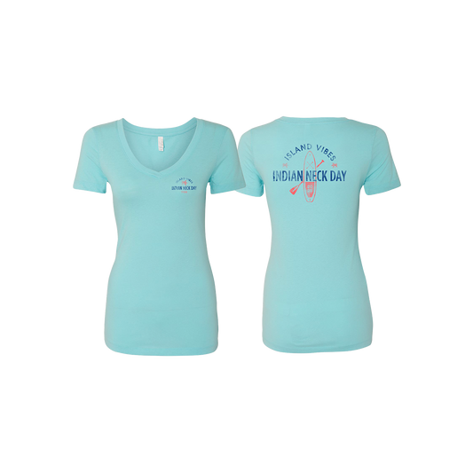 Indian Neck Day - Ladies V-Neck T-Shirt